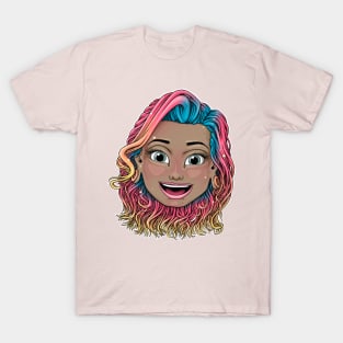 Reva Prisma smiling face emoji T-Shirt